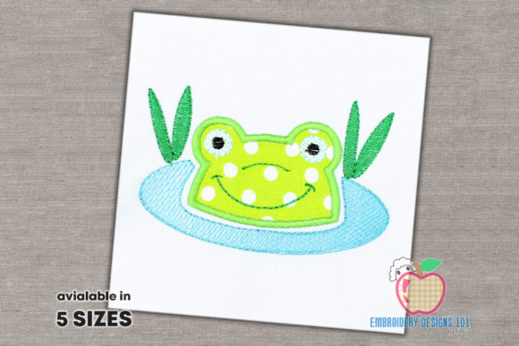 Aqua Frog in Water Applique Pattern Review