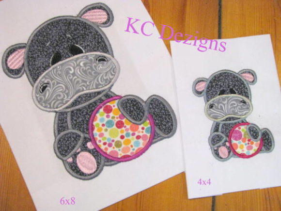 Beach Hippo with Beach Ball Applique Review