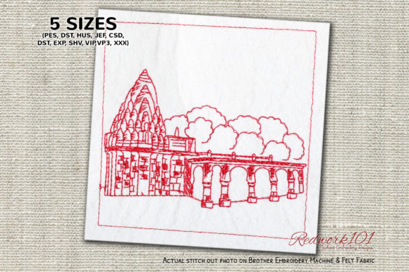 Bhimashankar Temple Redwork Embroidery Review