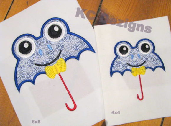 Boy Frog Umbrella Embroidery Design Review