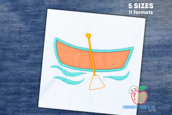 Canoe with Paddles Applique Review