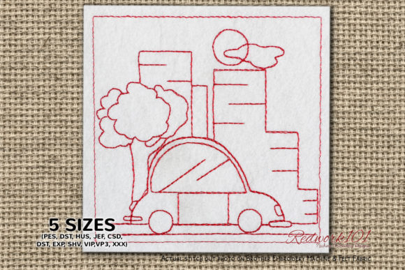 City Redwork Embroidery Design Review