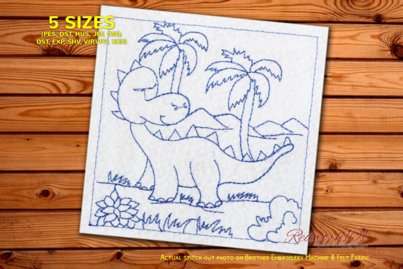 Cute Baby Dinosaur in Forest Embroidery Review