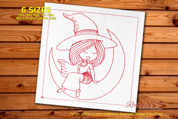 Fancy Witch on the Moon Embroidery Review