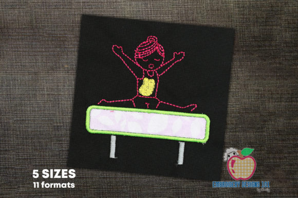 Female Gymnast Performance Applique