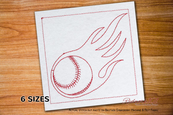 Flaming Baseball Lineart Design Review