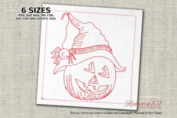 Happy Halloween Holidays Redwork Design Review