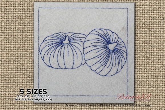 Two Big Size of Pumpkins Redwork Review